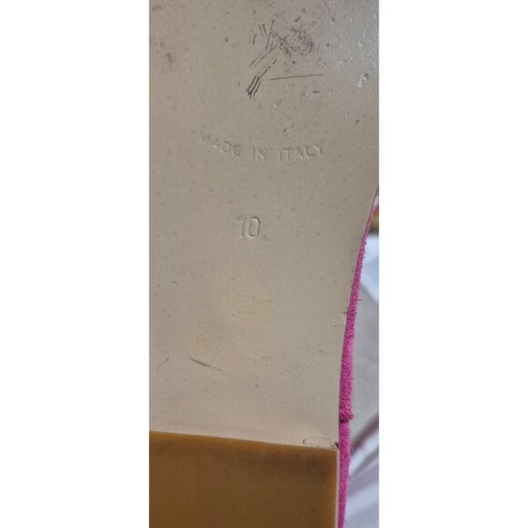 Pinkish/Purple Genuine Suede Over The Knee  Style Boots Made in Italy Sz 10 FLAW - Picture 14 of 16